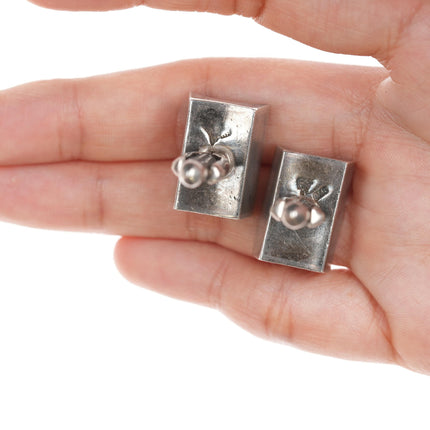 Antonio Pineda (1919-2009) Taxco Modernist Sterling cufflinks