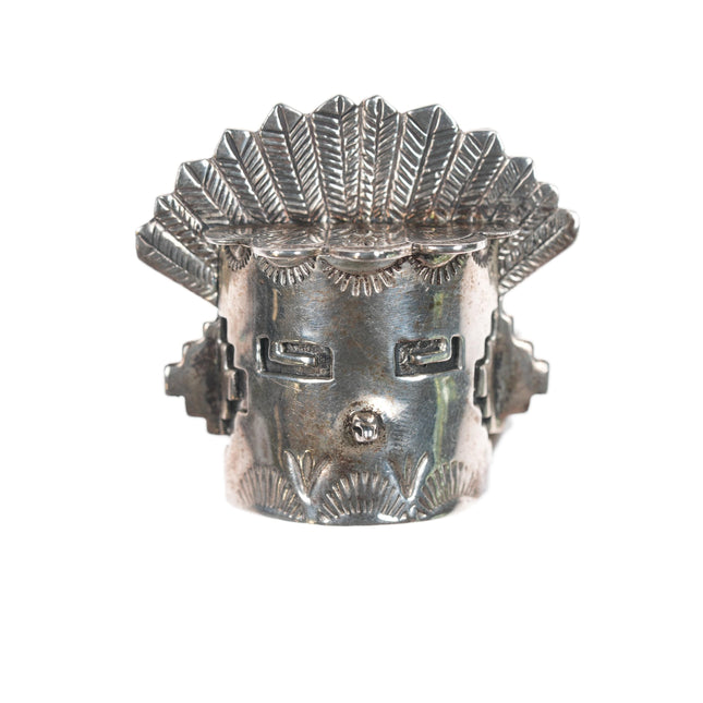 Navajo Sterling Kachina Head pendant for Golden Eagle Trading Company