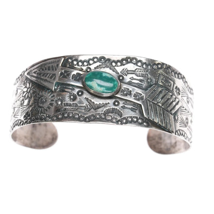 6.75" 1940's Fred Harvey Era Sterling Arrow cuff bracelet - Estate Fresh Austin