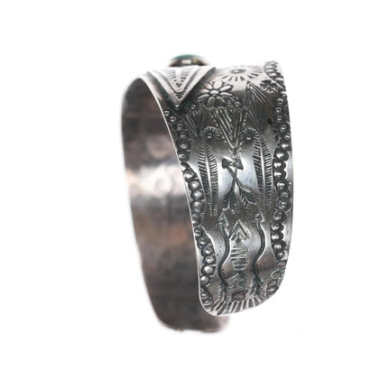 6.75" 1940's Fred Harvey Era Sterling Arrow cuff bracelet - Estate Fresh Austin