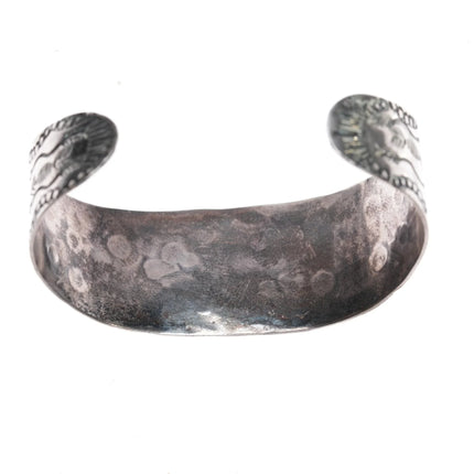 6.75" 1940's Fred Harvey Era Sterling Arrow cuff bracelet - Estate Fresh Austin