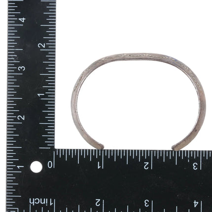 6.75" 2 Vintage Navajo sterling stacking cuff bracelets - Estate Fresh Austin