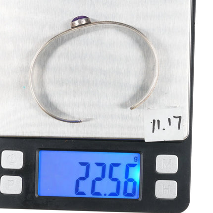 6.75" AB Navajo 14k/Sterling Sugilite cuff bracelet - Estate Fresh Austin