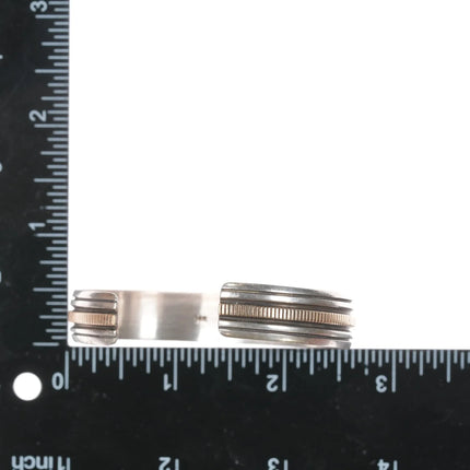 6.75" AB Navajo 14k/Sterling Sugilite cuff bracelet - Estate Fresh Austin