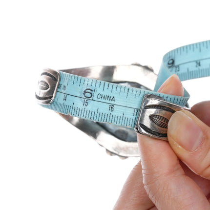 6.75" c1950's Navajo sterling and turquoise cuff bracelet w/ gorgeous stone - Estate Fresh Austin