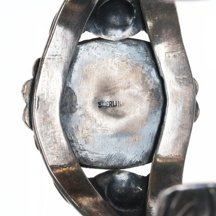 6.75" c1950's Navajo sterling and turquoise cuff bracelet w/ gorgeous stone - Estate Fresh Austin