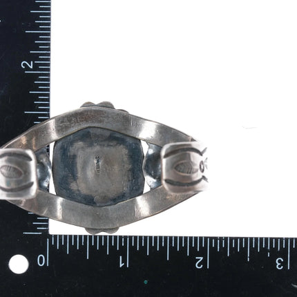 6.75" c1950's Navajo sterling and turquoise cuff bracelet w/ gorgeous stone - Estate Fresh Austin