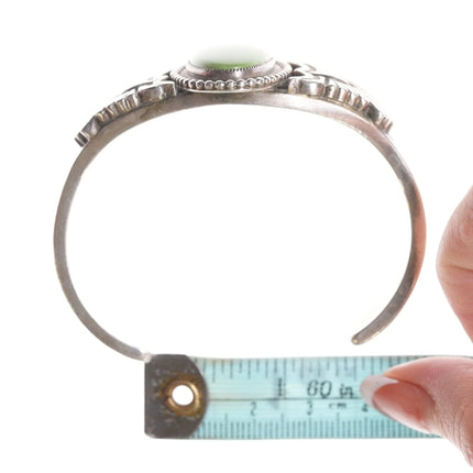 6.75" Calvin Martinez Navajo Sterling and turquoise bracelet - Estate Fresh Austin