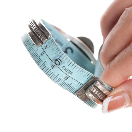 6.75" Calvin Martinez Navajo Sterling and turquoise bracelet - Estate Fresh Austin