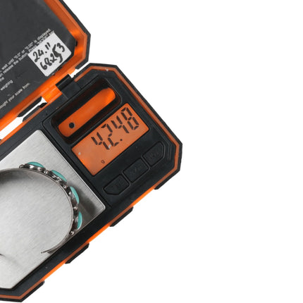 6.75" Cecil Ashley Navajo silver overlay and turquoise cuff bracelet - Estate Fresh Austin