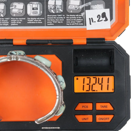 6.75" Clarence Chama Navajo sterling variscite row cuff bracelet - Estate Fresh Austin