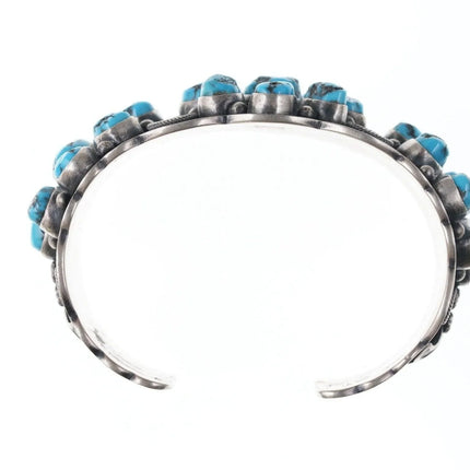 6.75" Darrell Cadman-Navajo Kingman Turquoise sterling silver cuff bracelet - Estate Fresh Austin