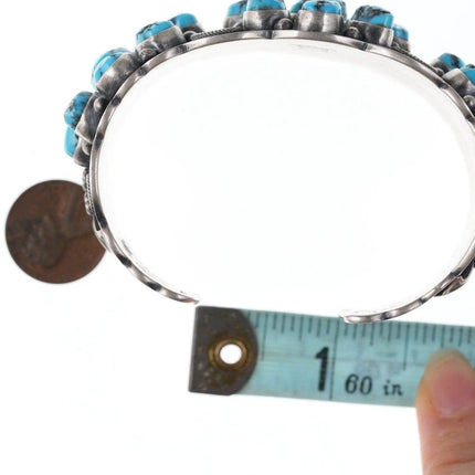6.75" Darrell Cadman-Navajo Kingman Turquoise sterling silver cuff bracelet - Estate Fresh Austin