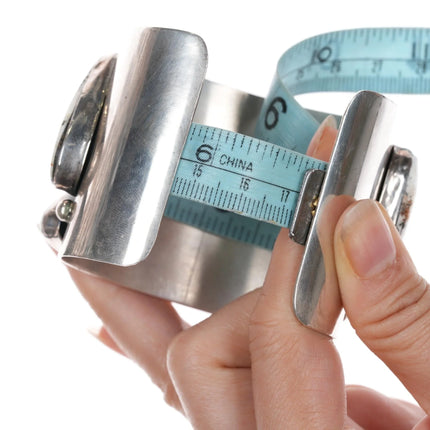 6.75" Darren Livingston Navajo sterling white buffalo cuff bracelet - Estate Fresh Austin