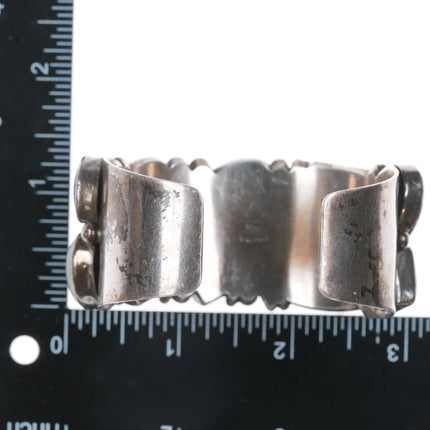 6.75" Garcia Sterling Multi-stone cuff bracelet - Estate Fresh Austin