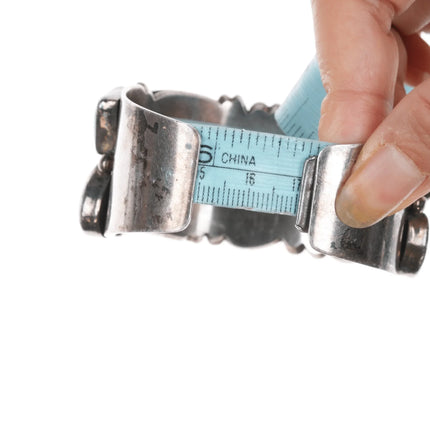 6.75" Garcia Sterling Multi-stone cuff bracelet - Estate Fresh Austin