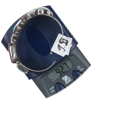 6.75" Garcia Sterling Multi-stone cuff bracelet - Estate Fresh Austin