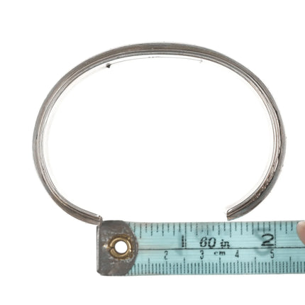 6.75" Harold Smith Navajo Sugilite inlaid sterling cuff bracelet - Estate Fresh Austin