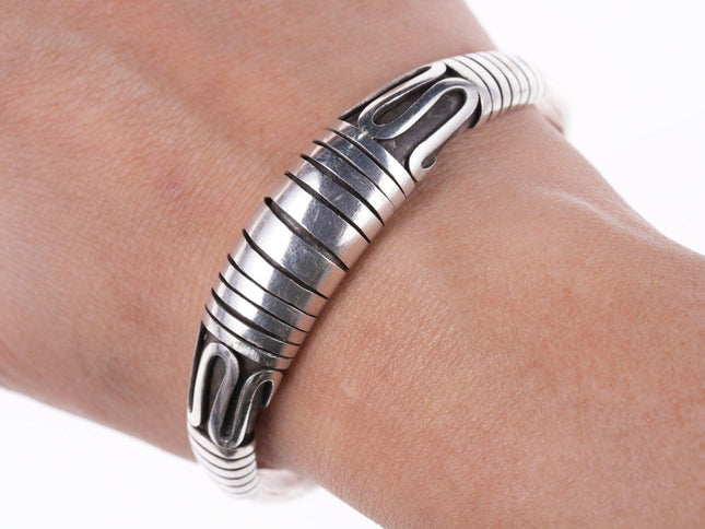 6.75" Heavy Handmade sterling twisted wire bracelet - Estate Fresh Austin