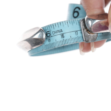 6.75" Heavy vintage Ingot Silver Navajo Carinated cuff bracelet - Estate Fresh Austin