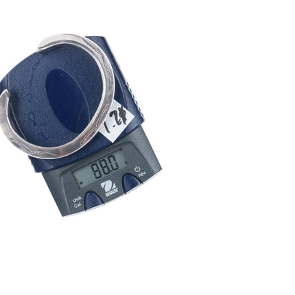 6.75" Heavy vintage Ingot Silver Navajo Carinated cuff bracelet - Estate Fresh Austin