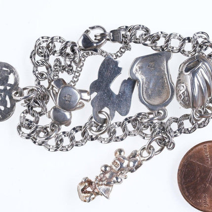 6.75" James Avery Sterling silver Charm bracelet with lots of charms - Estate Fresh Austin