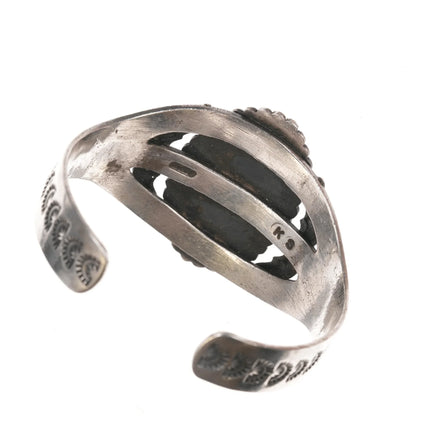 6.75" Kirk Smith Navajo sterling and turquoise cuff bracelet - Estate Fresh Austin