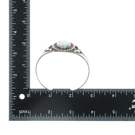 6.75" Kirk Smith Navajo sterling and turquoise cuff bracelet - Estate Fresh Austin