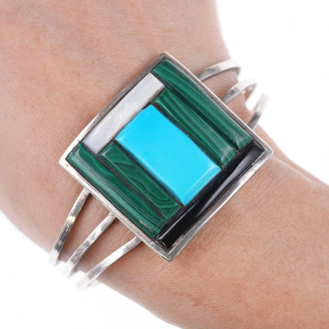 6.75" Kyle Sam Navajo Sterling Cobblestone bracelet - Estate Fresh Austin