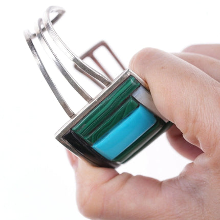 6.75" Kyle Sam Navajo Sterling Cobblestone bracelet - Estate Fresh Austin