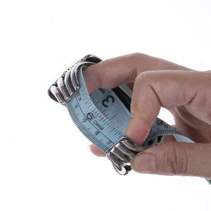 6.75" Large Vintage Navajo Sterling and turquoise bracelet - Estate Fresh Austin