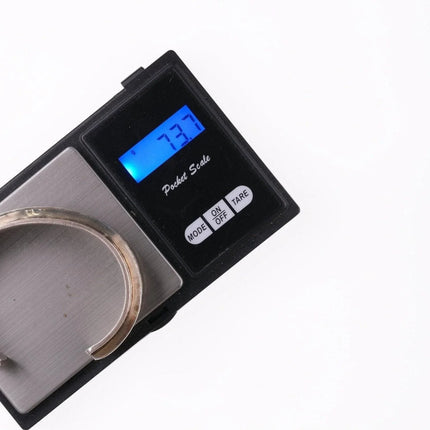 6.75" Leonard Gene Navajo Heavy Stamped Sterling silver bracelet - Estate Fresh Austin