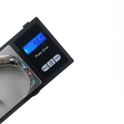 6.75" Mike Simplicio Zuni Sterling turquoise coral watch cuff bracelet - Estate Fresh Austin