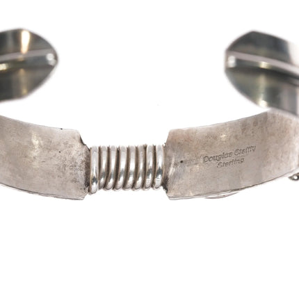 6.75" Navajo Douglas Etsitty Sterling Feather cuff bracelet - Estate Fresh Austin
