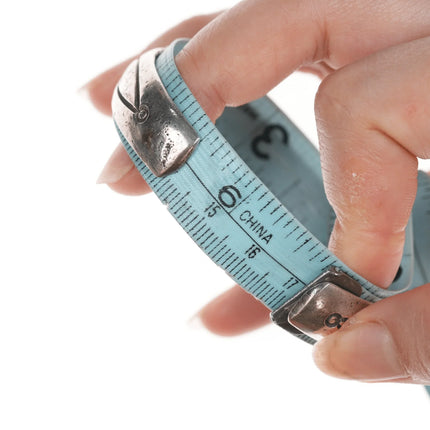 6.75" Navajo Ingot silver cuff bracelet with cast and hand stamped design - Estate Fresh Austin