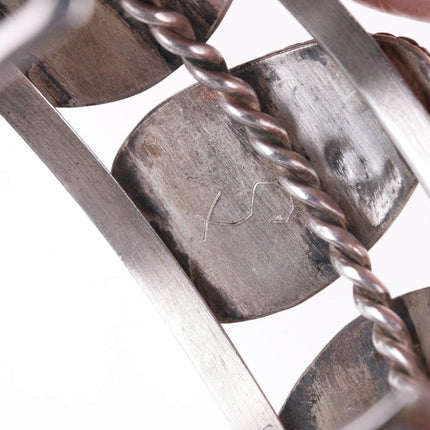 6.75" Navajo Silver - Turquoise and opal bracelet - Estate Fresh Austin