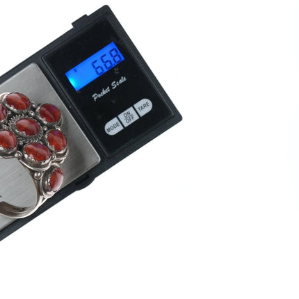 6.75" Navajo Sponge Coral cluster sterling bracelet - Estate Fresh Austin