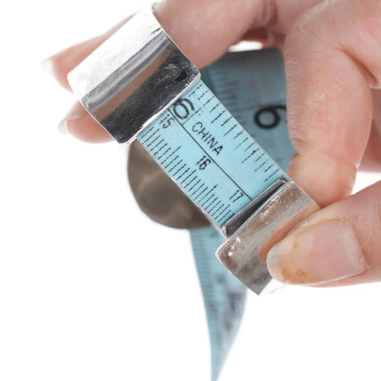 6.75" Retro Southwestern sterling and jasper cuff bracelet - Estate Fresh Austin