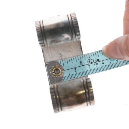 6.75" Richard and Rita Begay Navajo sterling Kachina overlay cuff bracelet - Estate Fresh Austin