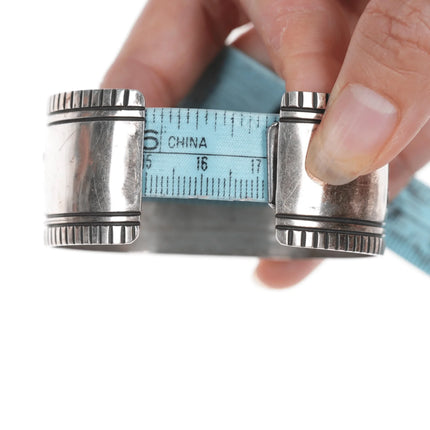 6.75" Richard and Rita Begay Navajo sterling Kachina overlay cuff bracelet - Estate Fresh Austin