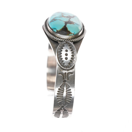 6.75" Ronald Tom Navajo sterling and turquoise cuff bracelet - Estate Fresh Austin