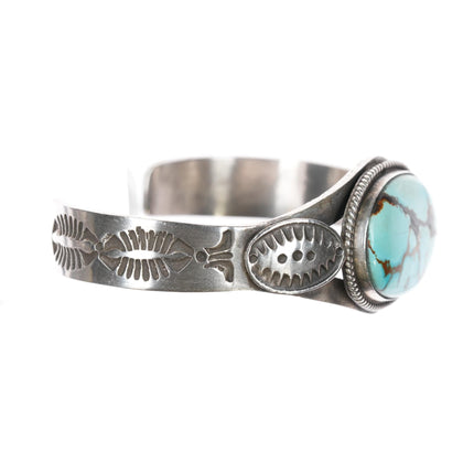 6.75" Ronald Tom Navajo sterling and turquoise cuff bracelet - Estate Fresh Austin