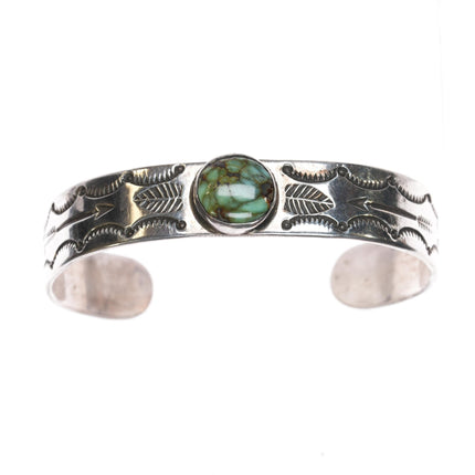 6.75" Tom Dewitt Sterling high grade turquoise cuff bracelet - Estate Fresh Austin