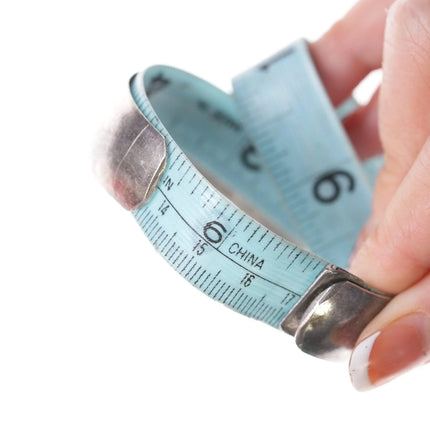 6.75" Vintage Navajo sterling and turquoise bracelet rt - Estate Fresh Austin