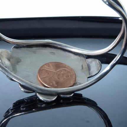 6.75" Vintage Navajo Sterling Kingman Turquoise Cuff Bracelet - Estate Fresh Austin