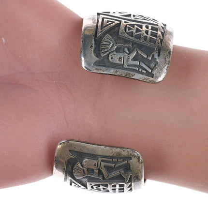 6.75" Vintage Overlay Style Sterling Bracelet - Estate Fresh Austin