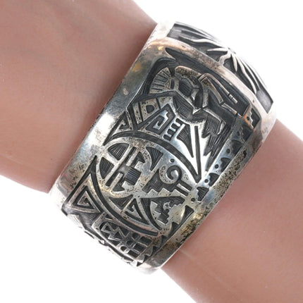 6.75" Vintage Overlay Style Sterling Bracelet - Estate Fresh Austin