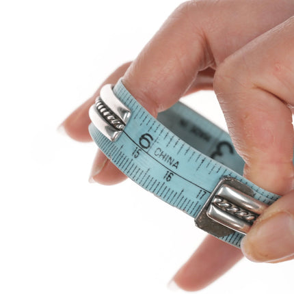 6.75" Vintage Southwestern sterling twisted wire cuff bracelet - Estate Fresh Austin