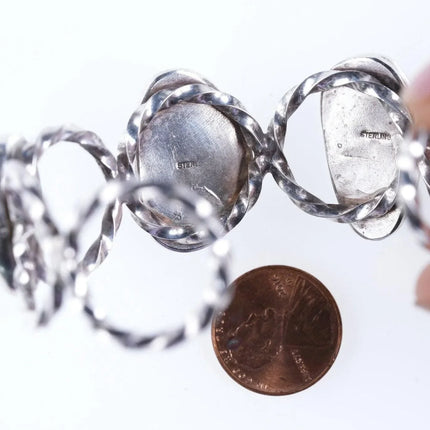 6.75" Vintage Southwestern sterling/turquoise cuff bracelet - Estate Fresh Austin