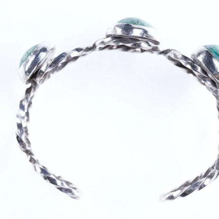 6.75" Vintage Southwestern sterling/turquoise cuff bracelet - Estate Fresh Austin